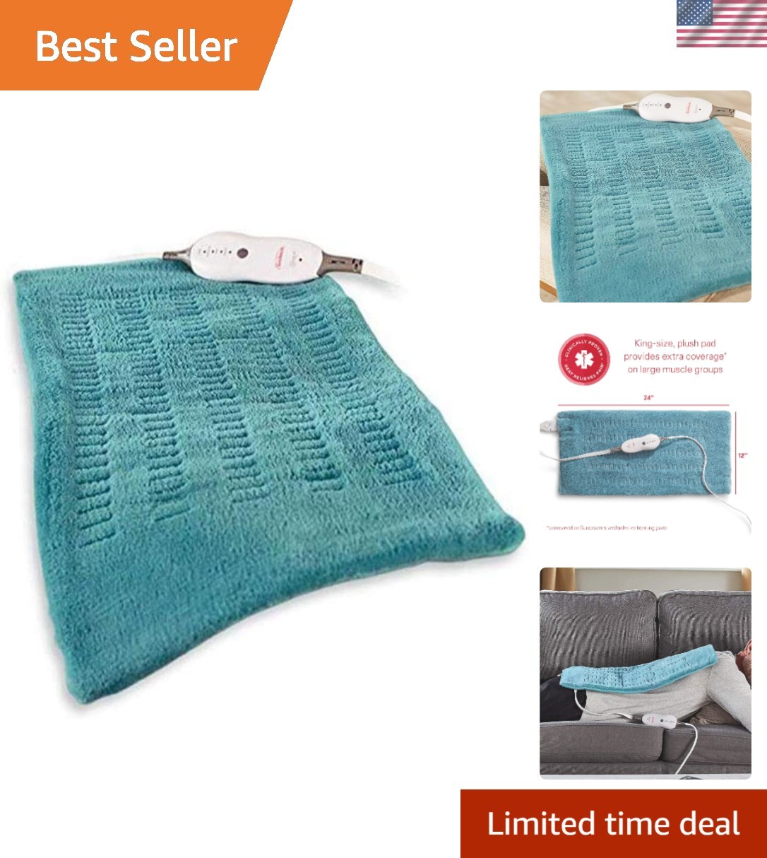 Xl For Back, Neck & Shoulder Pain Relief With Auto Shut O...