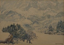 Schnee und Nebel Max Clarenbach 1880 Düsseldorf