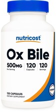 Nutricost Ox Bile Capsules 500mg, 120 Capsules - Gluten Free, Non-GMO