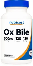 Nutricost Ox Bile Capsules 500mg, 120 Capsules - Gluten Free, Non-GMO