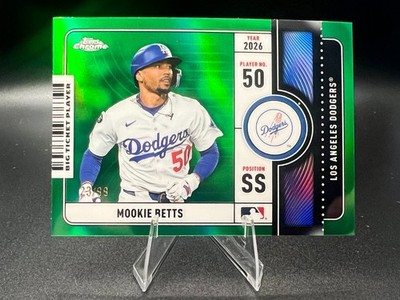 Mookie Betts 2026 Topps Chrome Big Ticket Players Green /99 #BTP-8