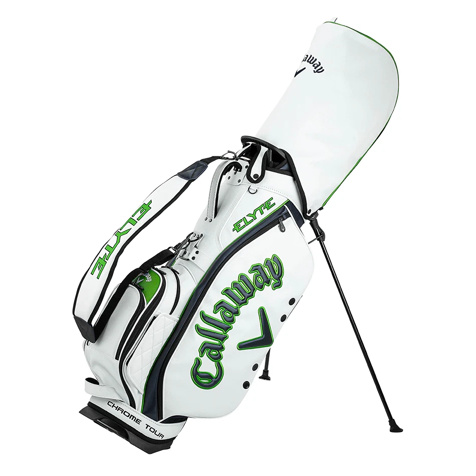 Bolsa de transporte Callaway Golf Tour 25 JM 9 × 47" 5 vías 3,9 kg Japón blanca/verde Foto 3 de 4