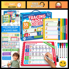 Letter Tracing Books for Kids 3-5 - Preschool Learning Activities  Handwriting