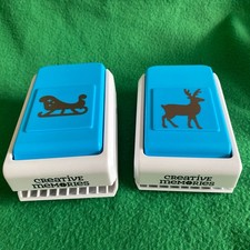 2 Creative Memories SANTAS SLEIGH  REINDEER Decorative Punches