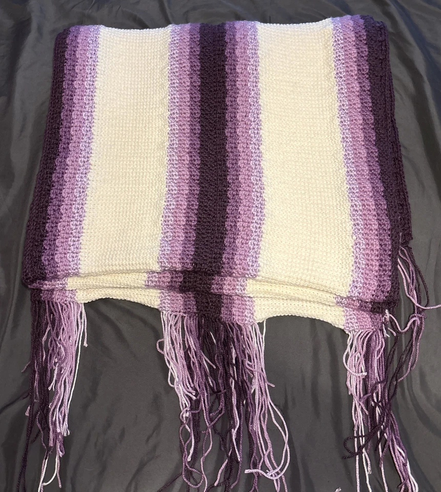 Cobertor afegão vintage feito à mão de crochê - Imagem 2 de 3