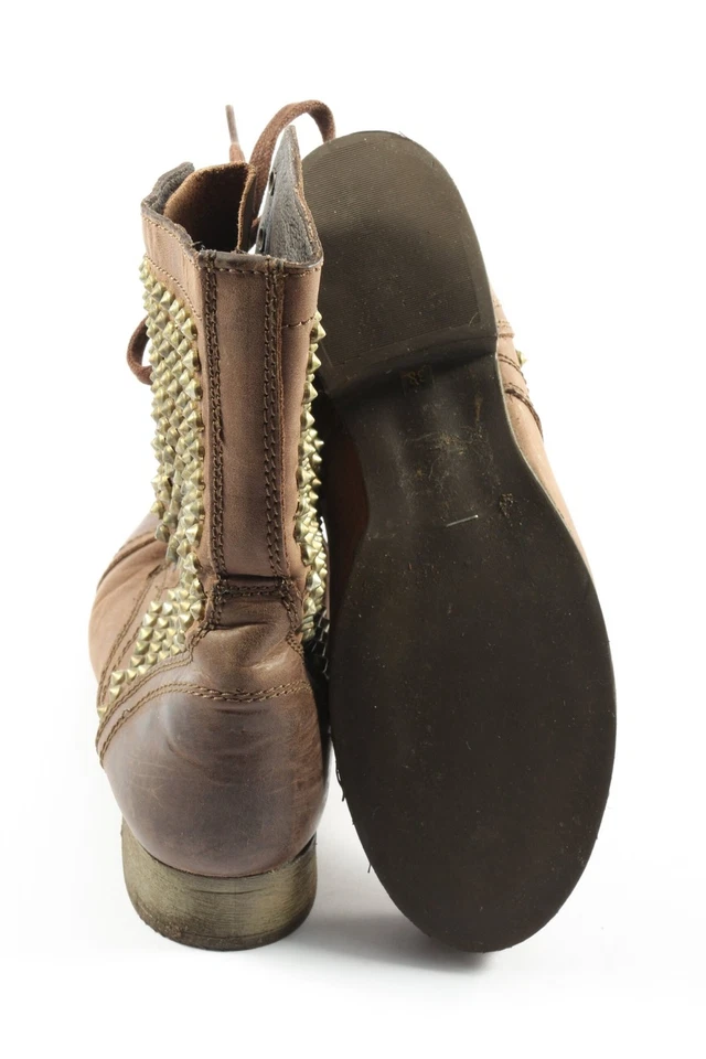 STEVE MADDEN Patucos con cordones Mujeres Botines Talla EU 38 marrón look casual - Imagen 2 de 4