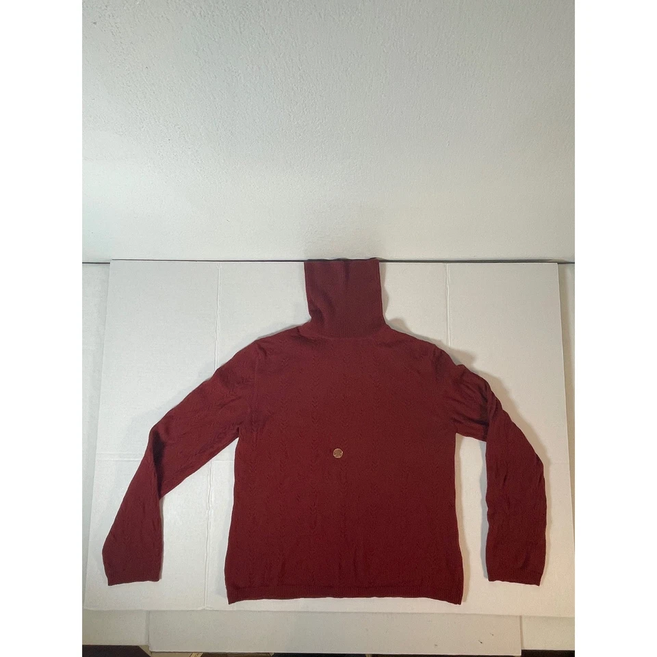 Suéter Jones New York Mujer Country Italiano Lana Merino Tejido con Cable Cuello Alto Foto 2 de 4