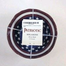 NEW Set of 4 Melamine Patriotic American Flag...