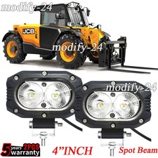 2PC 4" 240W Tractor LED Headlight LED Work Lights fit JCB Equipment and Machines