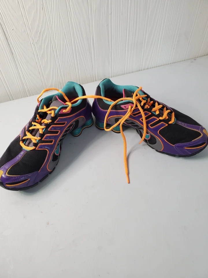 Nike женские Shox Navina модель #356918-038 черный фиолетовый бирюзовый размер США 8,5 - Изображение 4 из 4