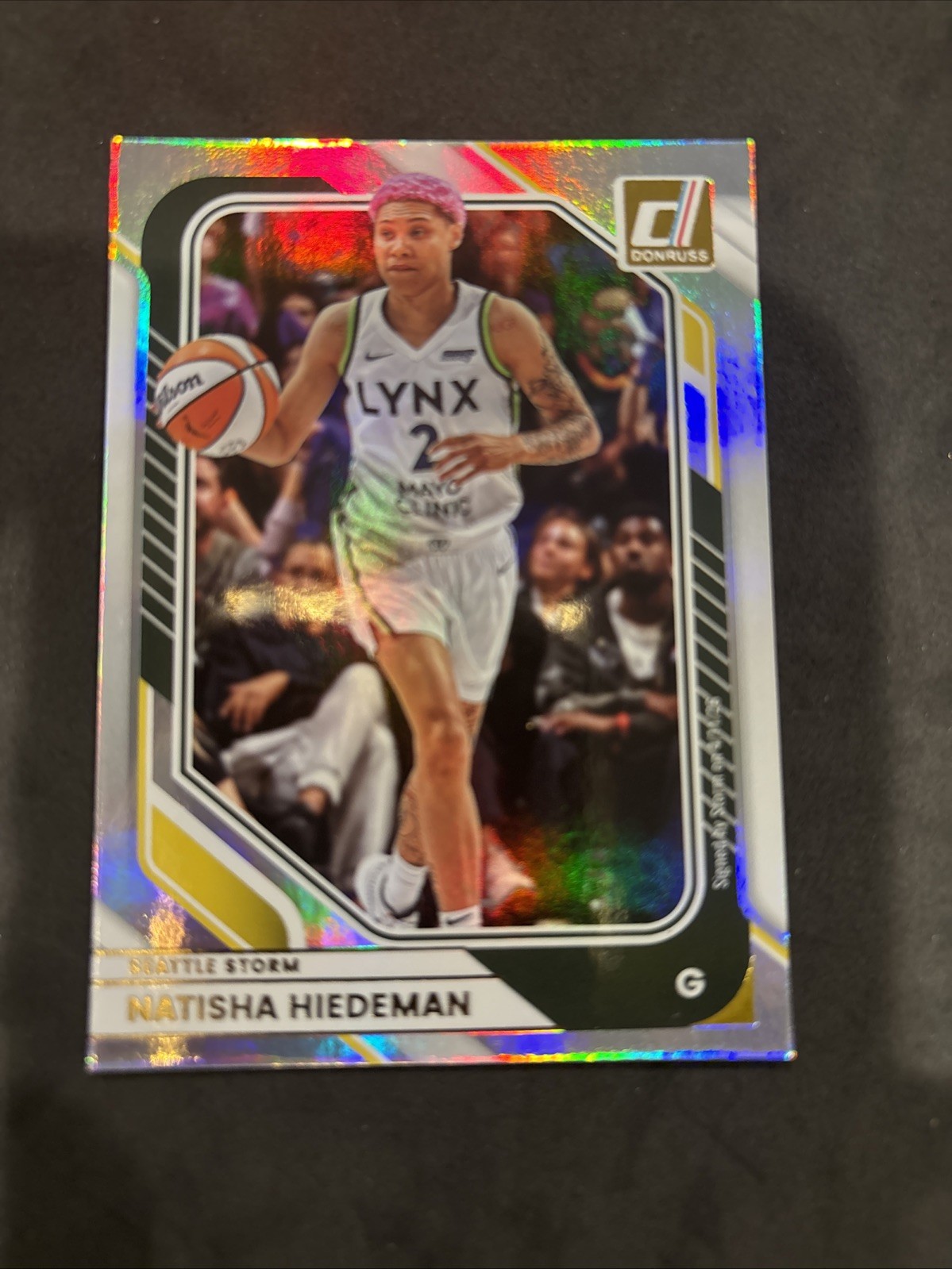 WNBA 2026 Panini Donruss - Natisha Hiedeman #37 Silver Holo Seattle Storm