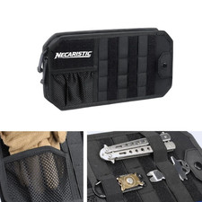 Necaristic Molle Car Sun Visor Organizer Car Sunglasses Holder Zippered Storage