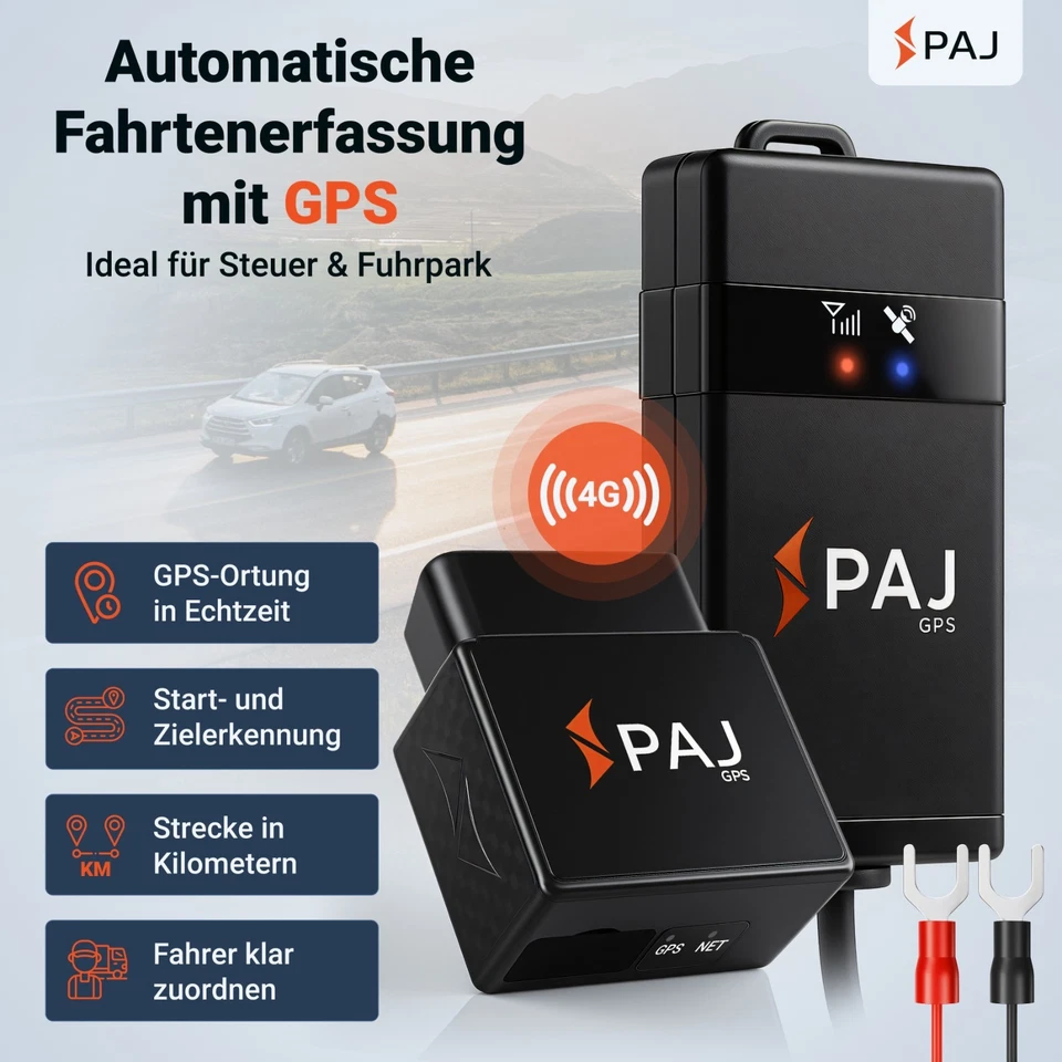 PAJ GPS Elektronisches Fahrtenbuch 4G – OBD2 & Festeinbau Fahrzeug Tracker - Bild 2 von 4