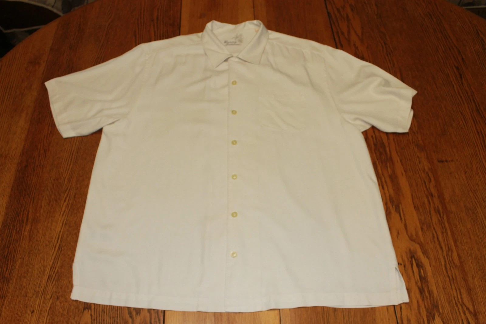 Tommy Bahama Shirt Mens Extra Large Silk Short Sleeve Button Up Camp Casual