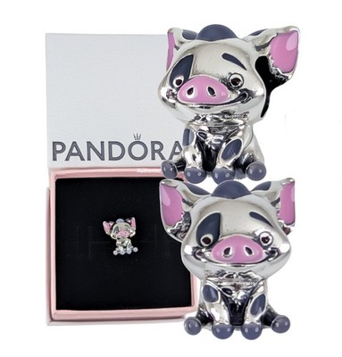 PANDORA PUA 豚のチャーム New 100% Authentic 925 Ale PANDORA x Disney Moana Pua the Pig