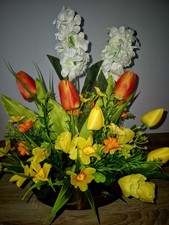 Blumengesteck Kunstblumen Tischgesteck künstlich Tischdeko Kunstgesteck Gesteck