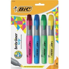 Bic Blmgp41-Ast Brite Liner Fluorescent 4 Count Pack of 1 , Assorted