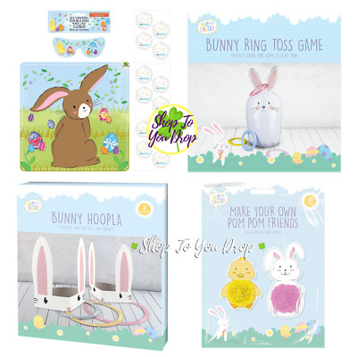 OSTERN SPIELE KONVOLUT RING WERFEN BOMMEL BASTELN HASE HOOPLA Kinder Party Activity 