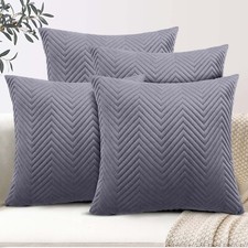 Velvet Cushion Covers or Filled Cushions 18 x 18 Pack of 4 Decorative Sofa Throw