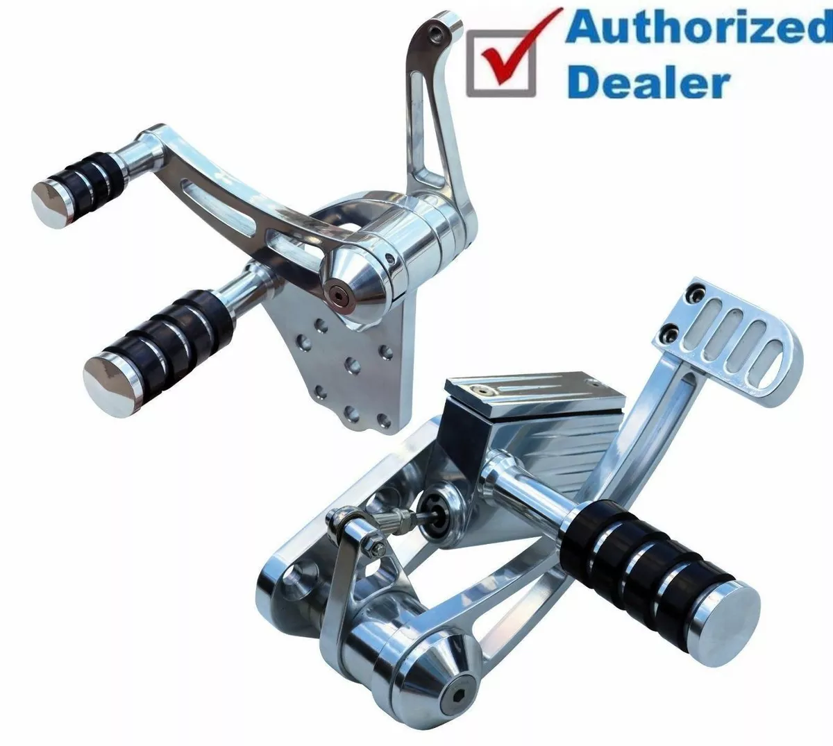 Ultima Polished Billet Forward Controls Harley Big Twin Evo Softail Shovelhead