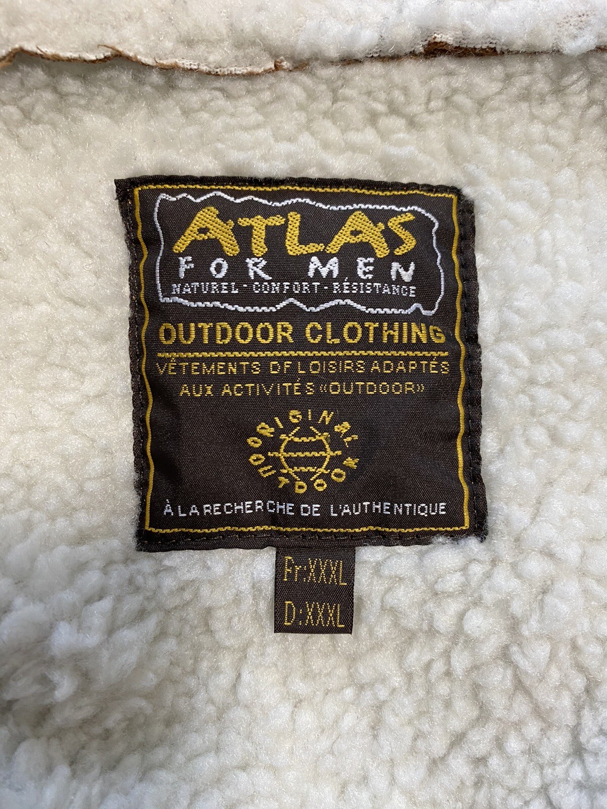 Atlas For Men Sherpa Aviator Lined Winter Autumn Jacket Brown Size XXXL image 6