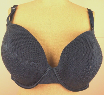 Secret Treasures RN 52469 Blue Nylon Padded Push Up Underwired Bra Size 38 D(30)