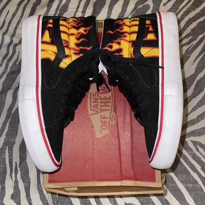 thrasher vans flames