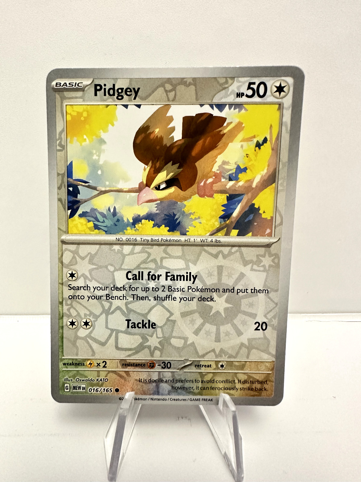 Pidgey 016/165 - Pokemon TCG Scarlet & Violet 151 - Reverse Holo - NM