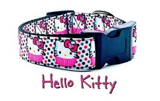 Kitty cupcake dog collar Handmade adjustable buckle 1" wide or leash