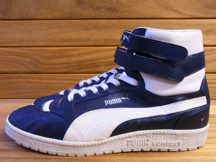 90's Puma Sky Color Navy x White Leather Sneaker Made in China Men