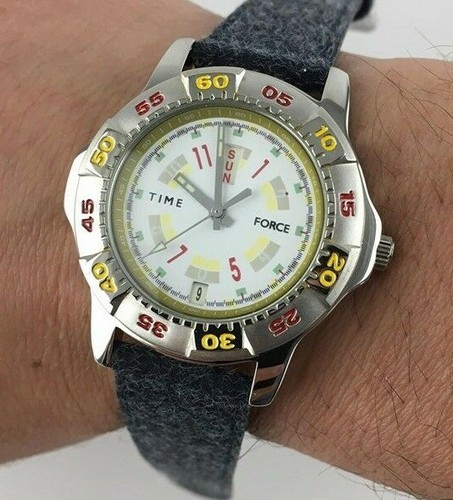 WATCH TIME FORCE 5463 SWISS DESIGN OROLOGIO UOMO DAY DATE VINTAGE quarzo  new | eBay