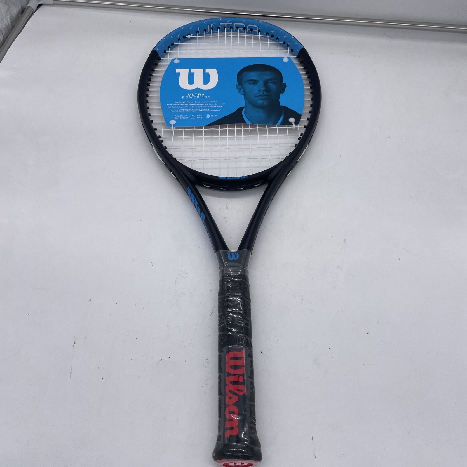 Wilson Ultra Power 103 Adult Tennis Racket Black Grip Size 3- 4 3/8" G1