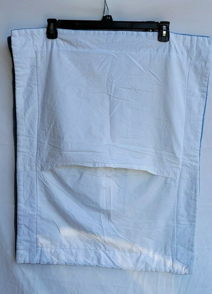 Juego de dos fundas de almohada acolchadas vintage estilo rústico diseño circular adornos azules Foto 3 de 4