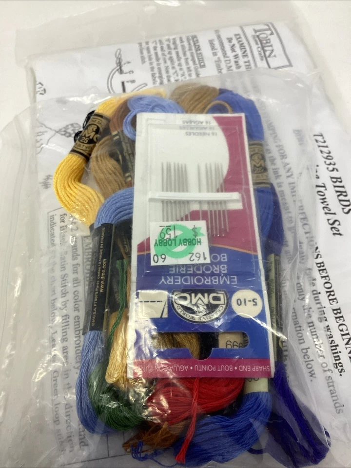 Tobin Stamped For Embroidery Kitchen Towels 20"X28" 2/Pkg-Bird, T212935 - Image 4 of 4