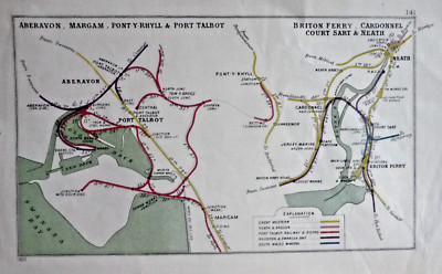 EA15 - 066 - Clearing House Map - Aberavon Port Talbot & Briton Ferry - 1920