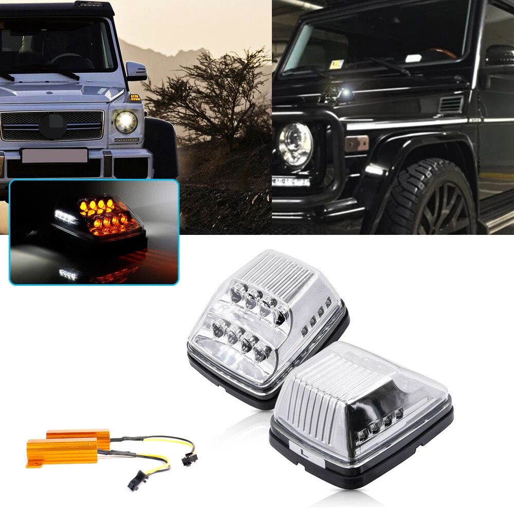 For 1990-2018 Benz W463 G-Class Clear Front Fender Turn Signal Marker LED Lights
Opens in a new wind