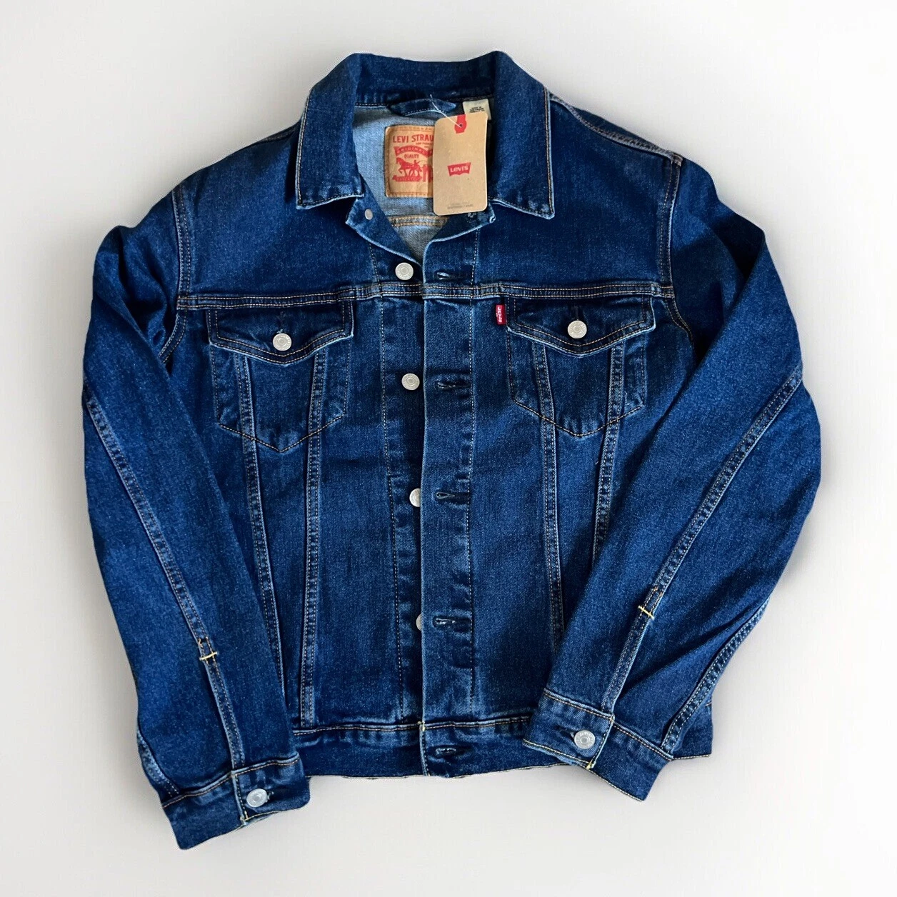 Levi's Denim Trucker Button Up Jacket Size Small Men Women Unisex NEW