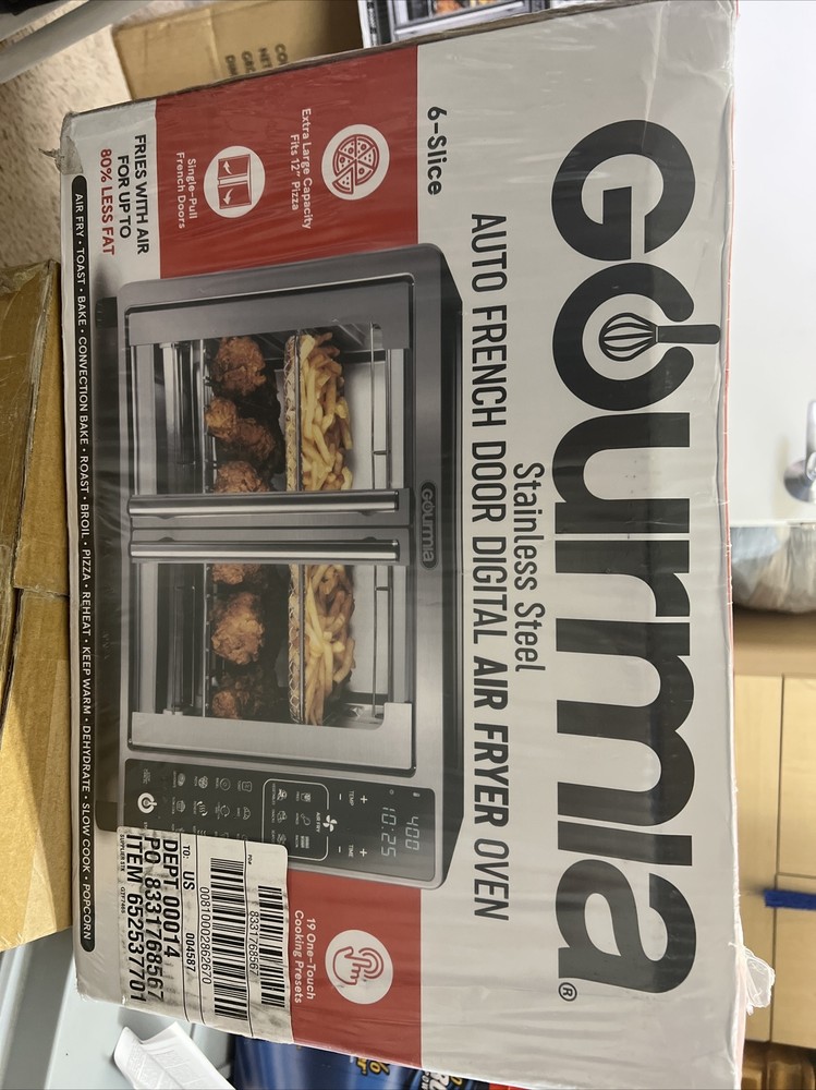Gourmia GTF7465 6qt Digital Air Fryer with Rapid Crisp Technology
