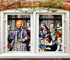 3D Bald Man ZHU827 Window Film Print Sticker Cling Stained Glass UV Zoe