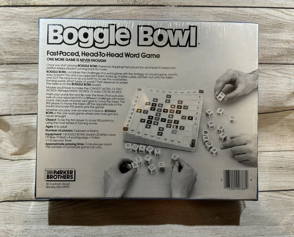 Vtg 80's Parker Brothers Boggle Bowl Word Building Board Game New in Shrink Wrap - Image 2 of 4