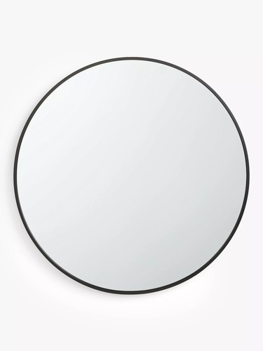 JOHN LEWIS ANYDAY THIN BLACK EDGE ROUNDED MIRROR 65CM