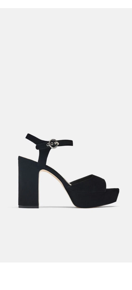 Zara Women Leather Platform Sandals eBay