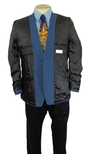 Authentic Gianni Versace Blue Pin Check Nailhead Tweed Sport Coat US 42 R New - Picture 14 of 16