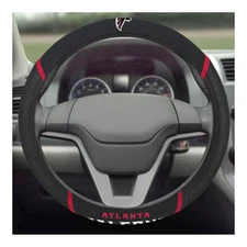 Brand New NFL Atlanta Falcons Black Mesh Extra Grip Steering Wheel Cover