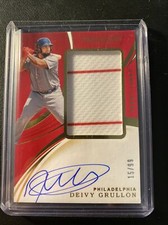 Deivy Grullon #/99 RC Patch Auto 2020 Immaculate Collection #Dja-DG Phillie Reds