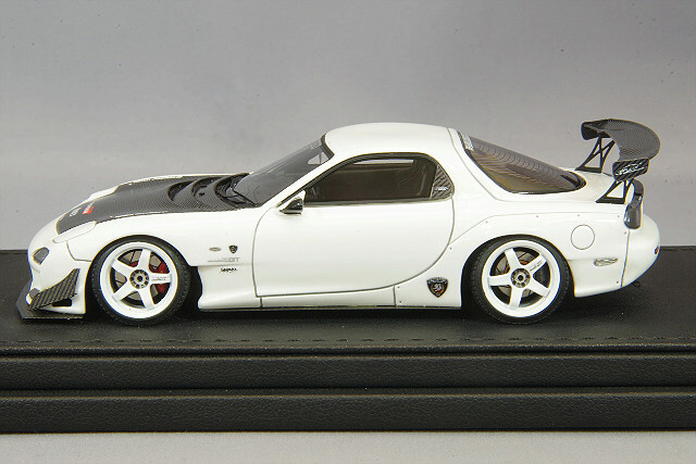 1/43 IG ignition Mazda FEED RX-7 (FD3S) White with carbon bonnet
