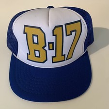 Vintage B-17 Bomber Hat Foam Front mesh trucker snapback Hat Flying Fortress EUC