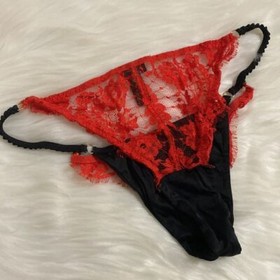 Agent Provocateur Liu Liu SOIREE Red Black Brief AP3 Medium NWOT