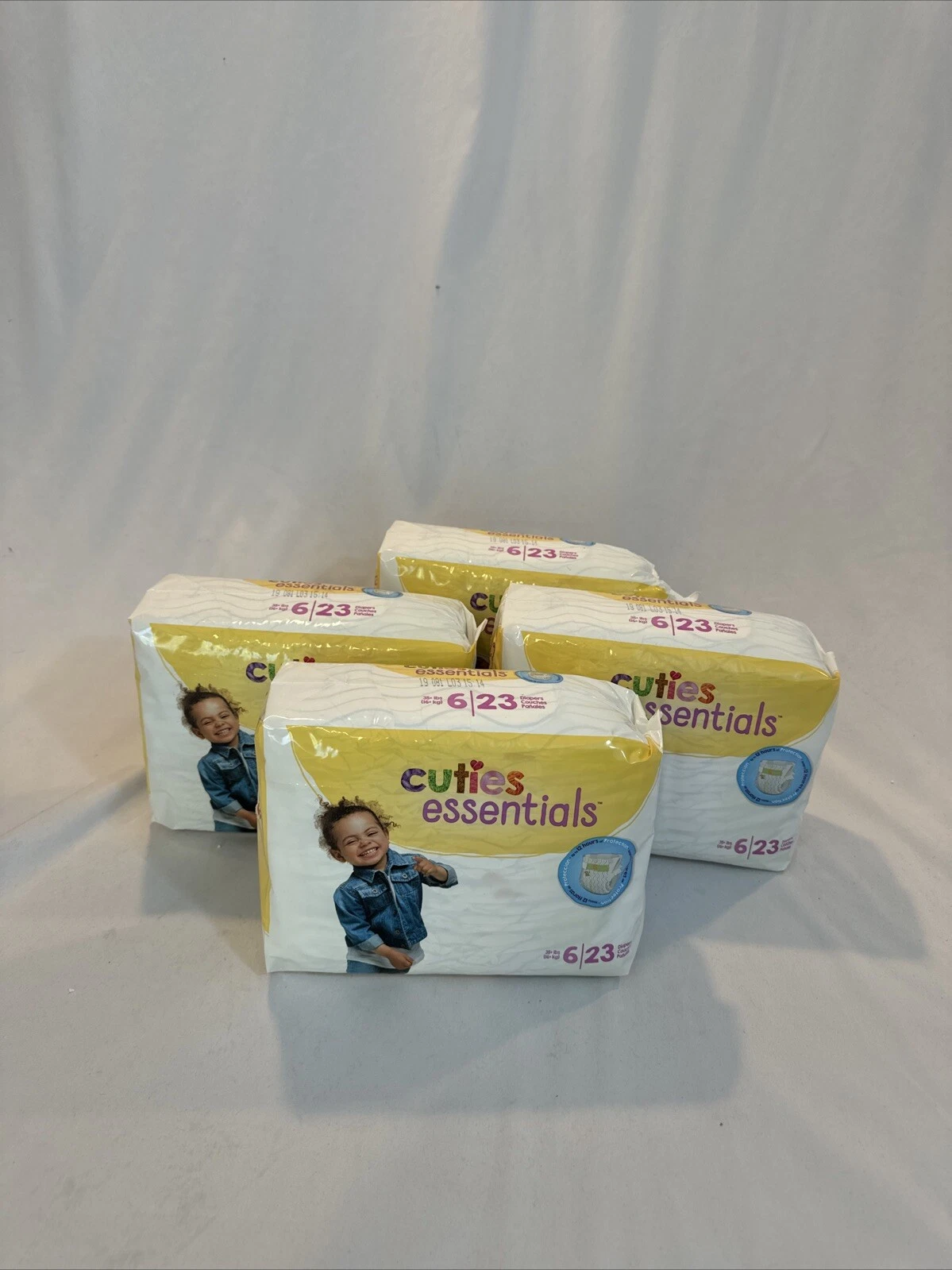 Cuties Essential Baby/Children Diapers Size 6 Over 35 lbs. 92 Count