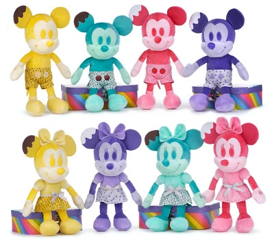 TOTALMENTE NUEVO DISNEY MICKEY MINNIE SABORES COLORES PASTEL 12 PULGADAS FELPA JUGUETE SUAVE